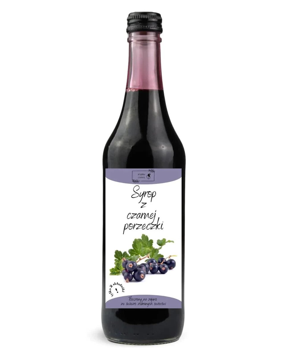 Syrop z Czarnej Porzeczki 500 ml Naturalny Owocowy Aromat