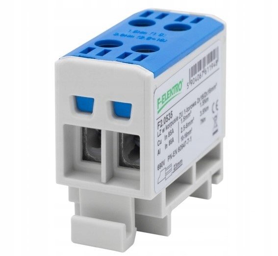 Złączka LZ niebieska 2x16mm / 2x16mm Al/Cu 1000V F2.0535