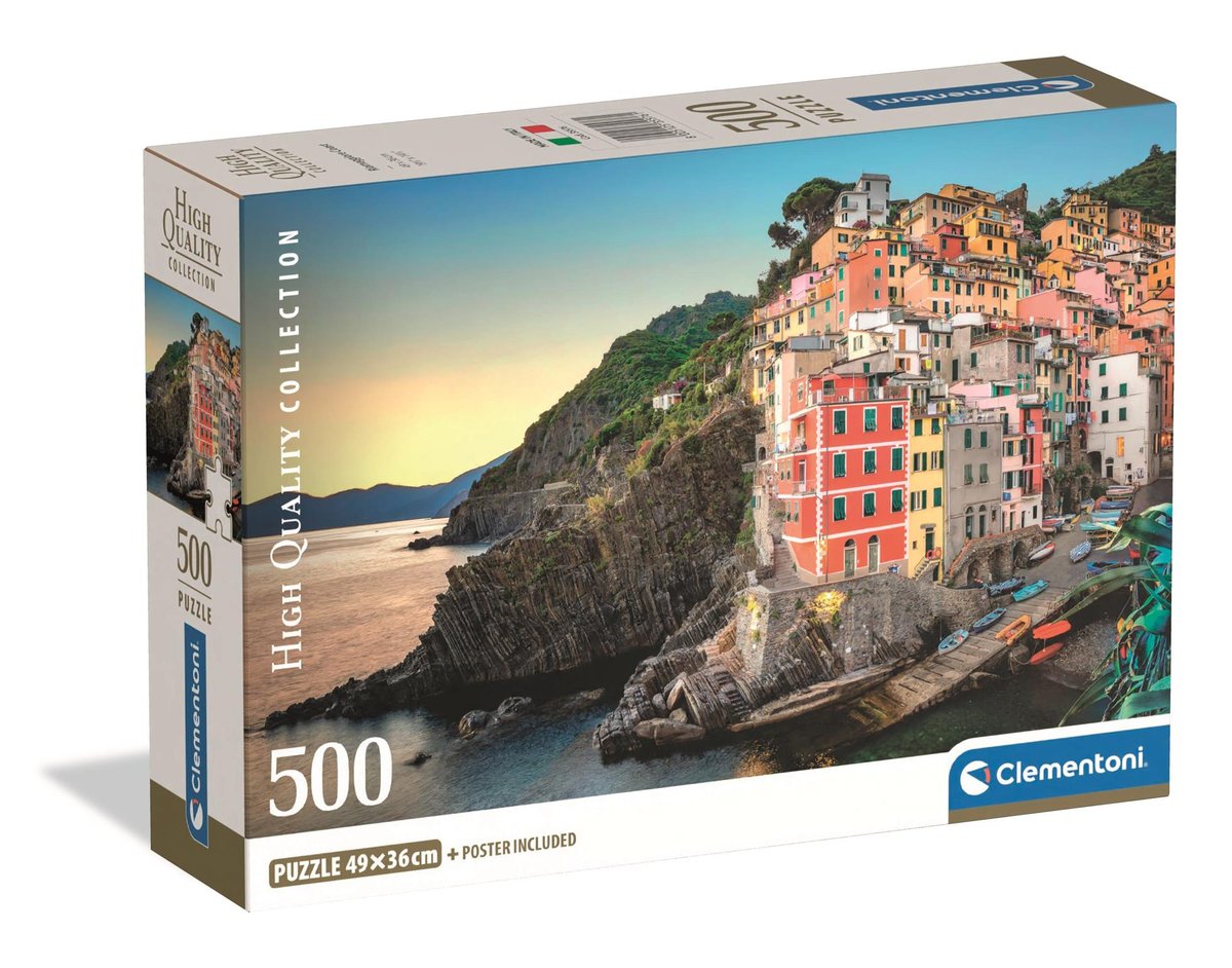 Clementoni, puzzle 500 compact riomaggiore coast 35576