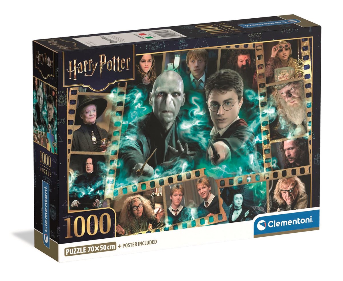 Clementoni, puzzle 1000 compact harry potter 37048