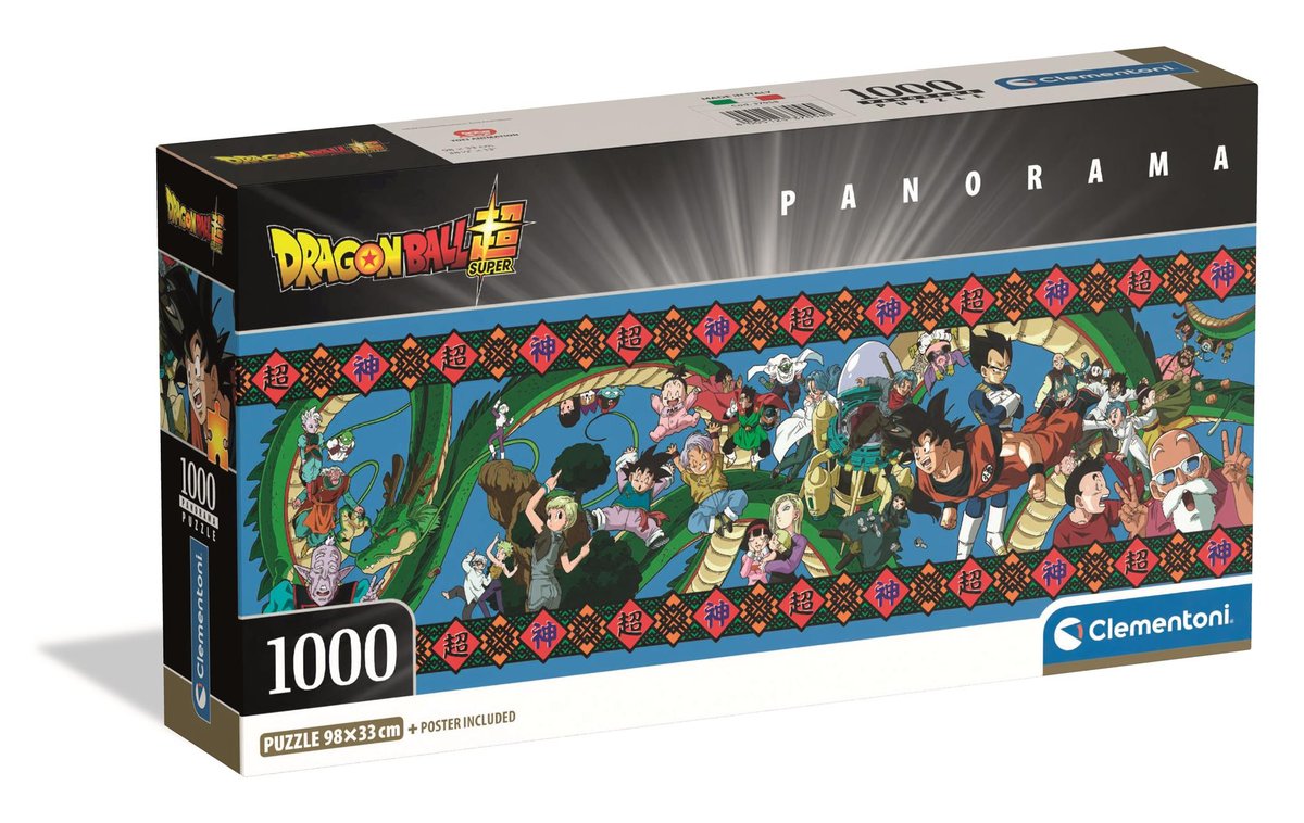 Clementoni, puzzle 1000 panorama compact dragon ball 37058