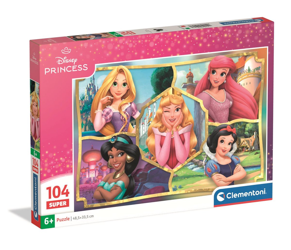 Clementoni, puzzle 104 super princess 25056