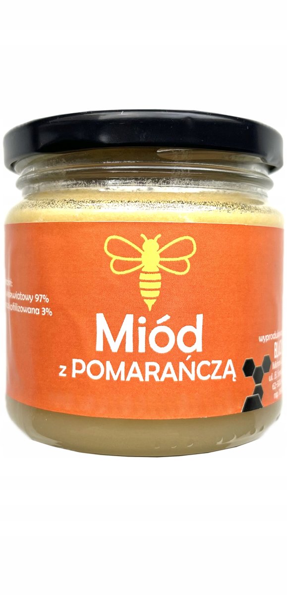 POLSKI miód z POMARAŃCZĄ - 250 g