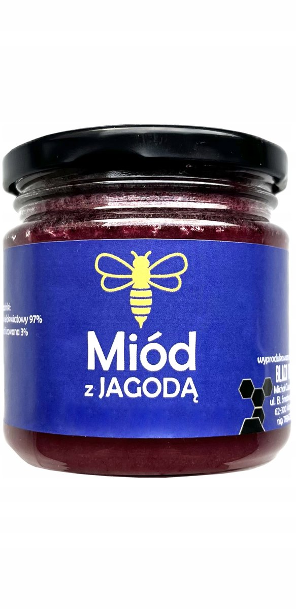 POLSKI miód z JAGODĄ - 250 g