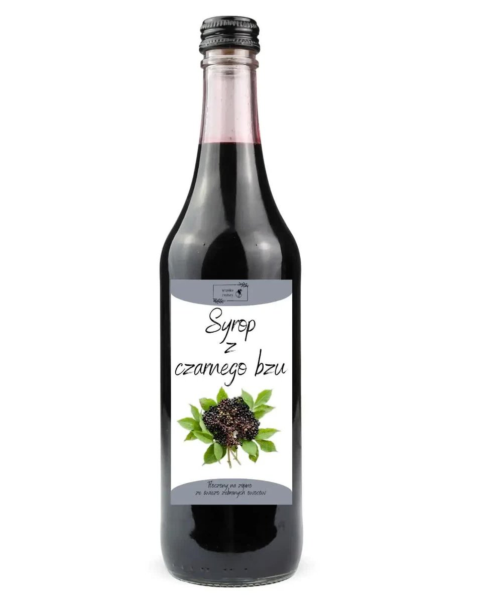Syrop z Czarnego Bzu 500 ml Naturalny Owocowy Aromat