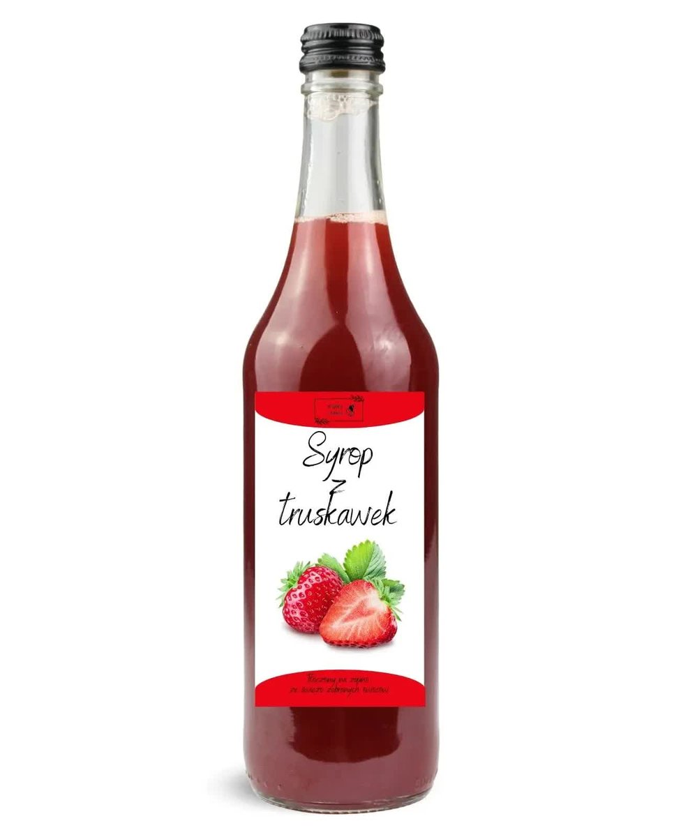 Syrop Truskawkowy 500 ml Naturalny Owocowy Aromat