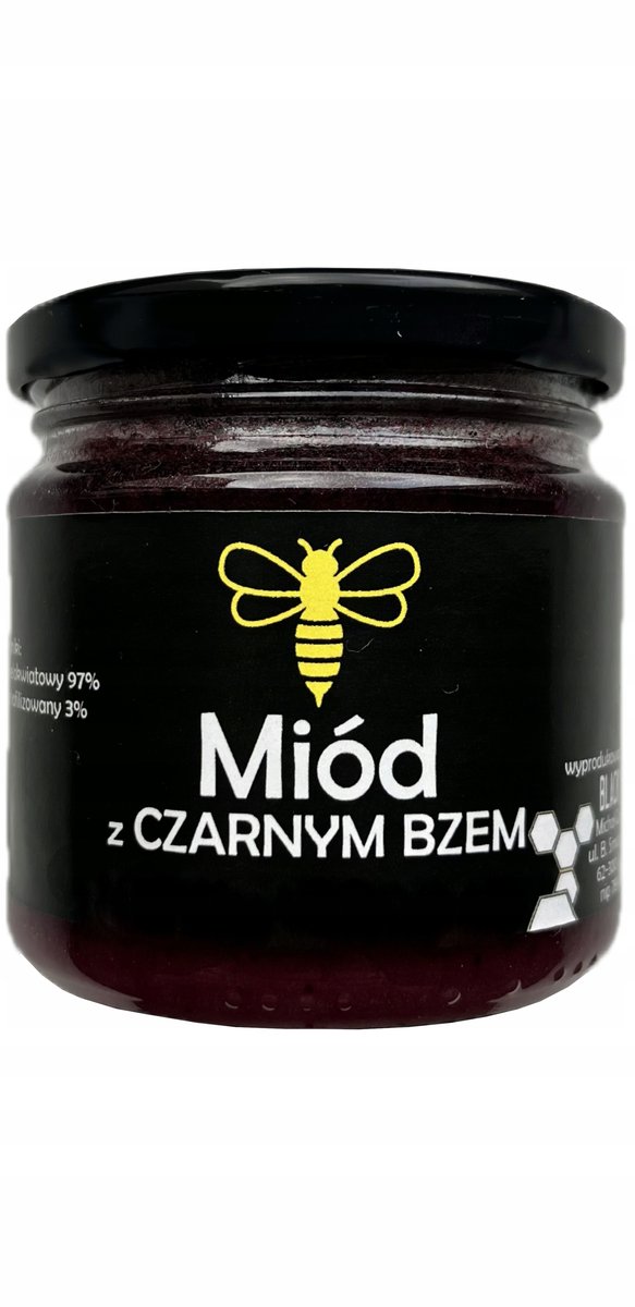 POLSKI miód z CZARNYM BZEM - 250 g