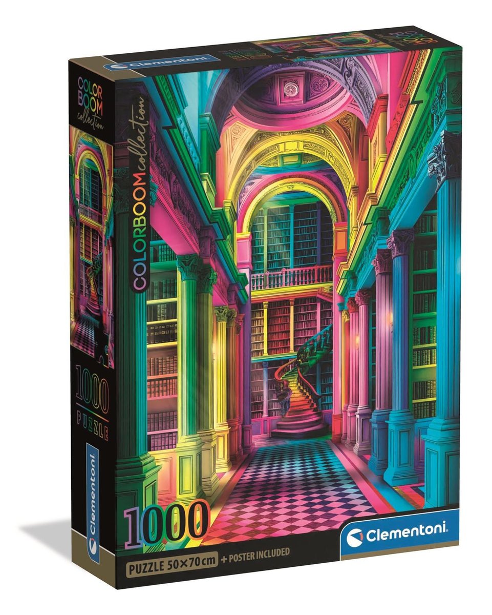 Clementoni, puzzle 1000 compact colorboom athenaeum 37062