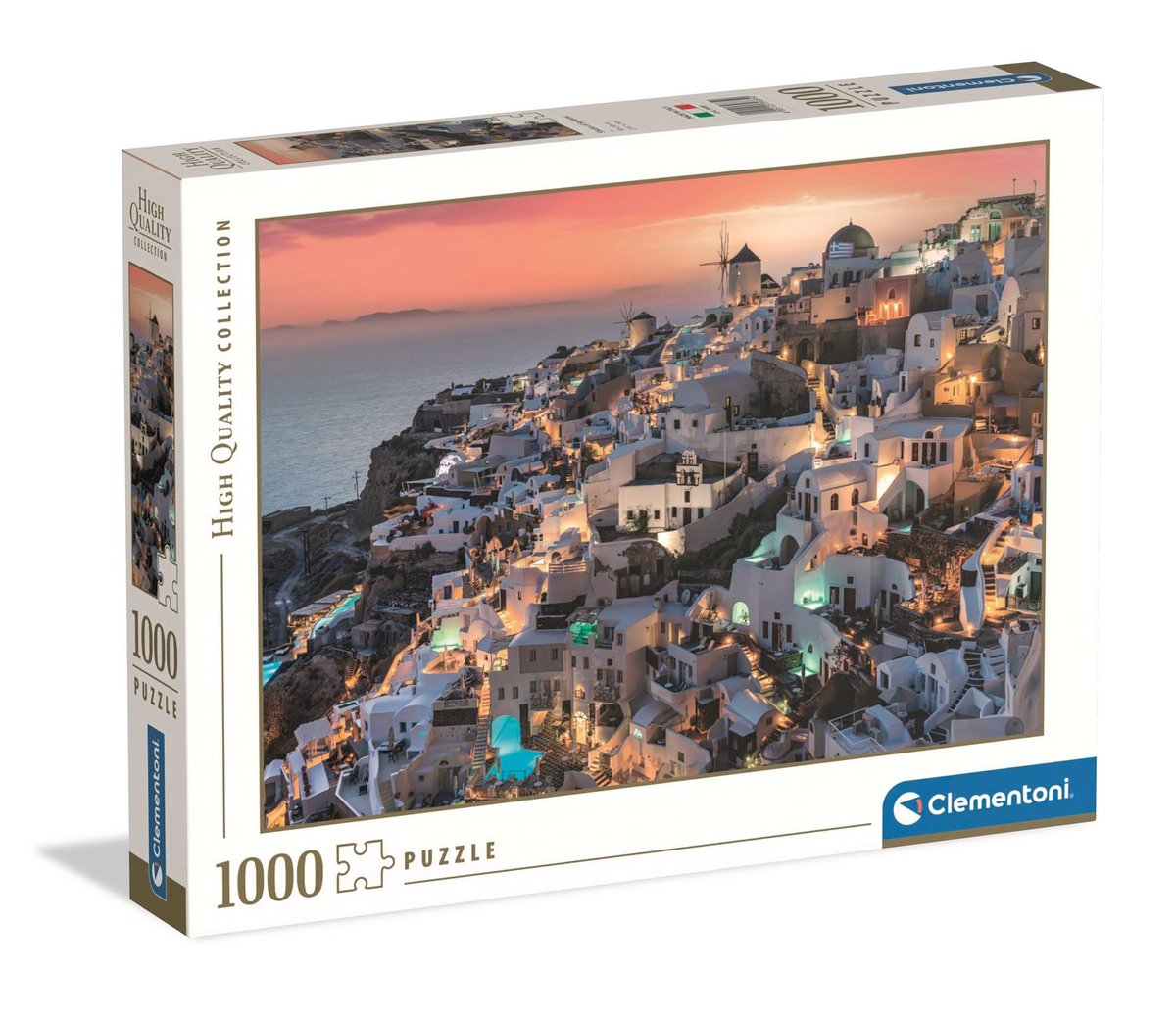 Clementoni, puzzle 1000 hq shades of santorini 39885