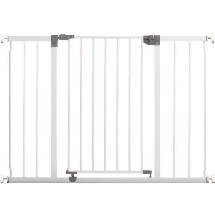 DREAMBABY Bramka ochronna Bardzo duża LIBERTY - Nacisk - L 99/105,5 x H 75 cm - Biała