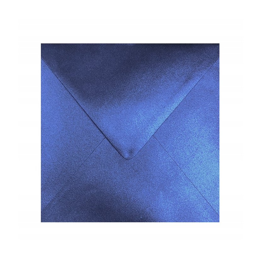 Koperty kwadratowe ozdobne niebieskie szafirowe 120g/m2 K4 Shan 10 szt