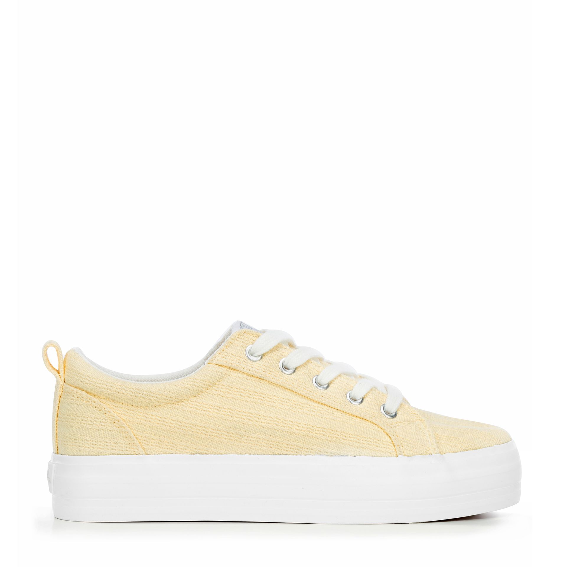 Damskie sneakersy na platformie żółte