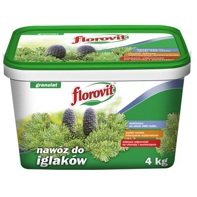 Nawóz do roślin iglastych wiadro 4 kg Florovit