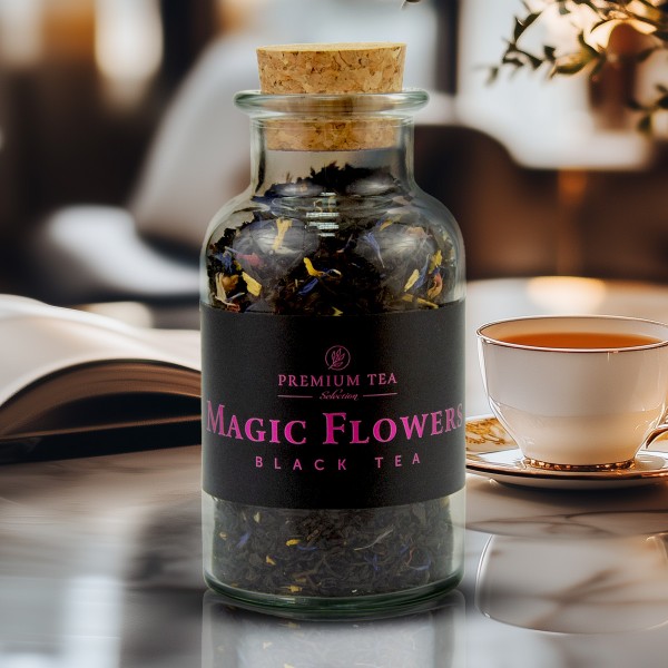 Herbata czarna aromatyzowana Magic Flowers 80 g w butelce - Premium Tea