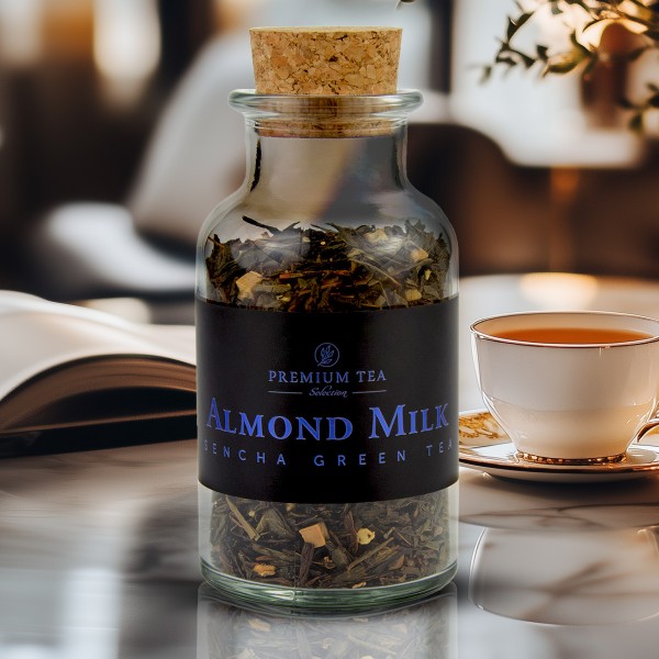 Herbata zielona smakowa Sencha Almond Milk 80 g w butelce - Premium Tea
