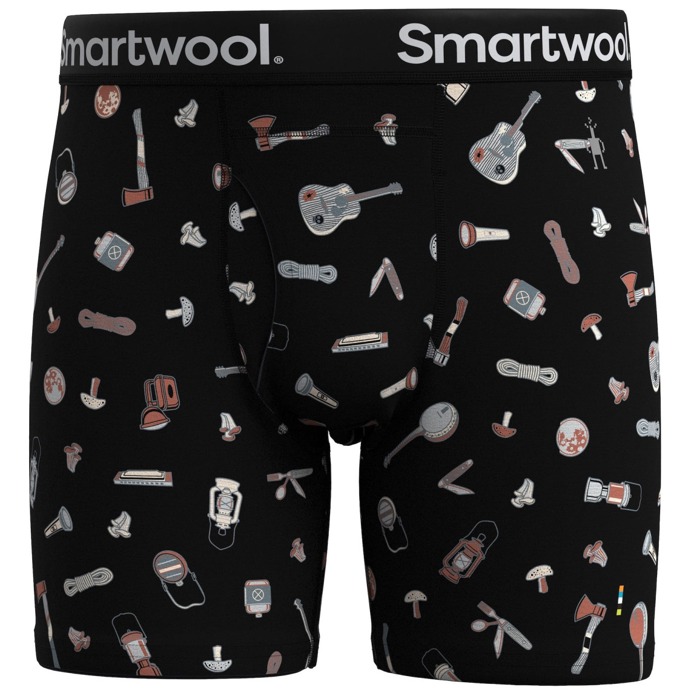 Męskie bokserki Smartwool M Merino Boxer Brief Boxed Rozmiar: XXL / Kolor: czarny/biały
