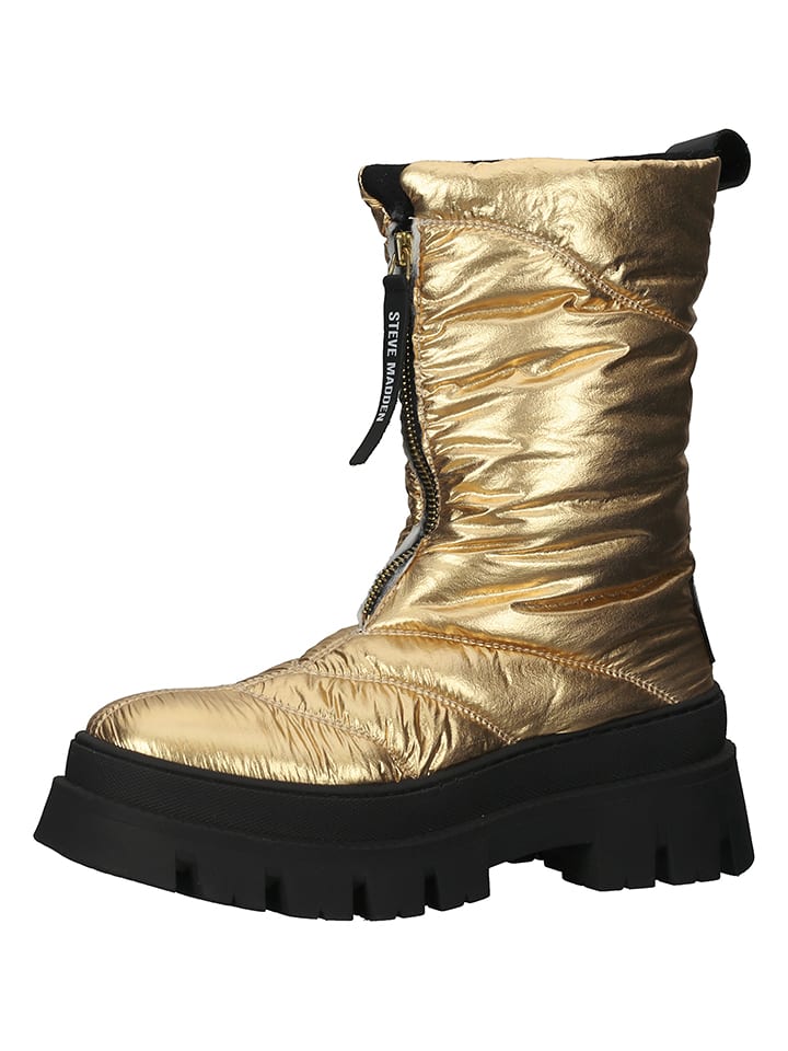 Steve Madden Botki zimowe w kolorze złotym