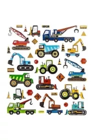 Naklejki Pojazdy budowlane 35szt