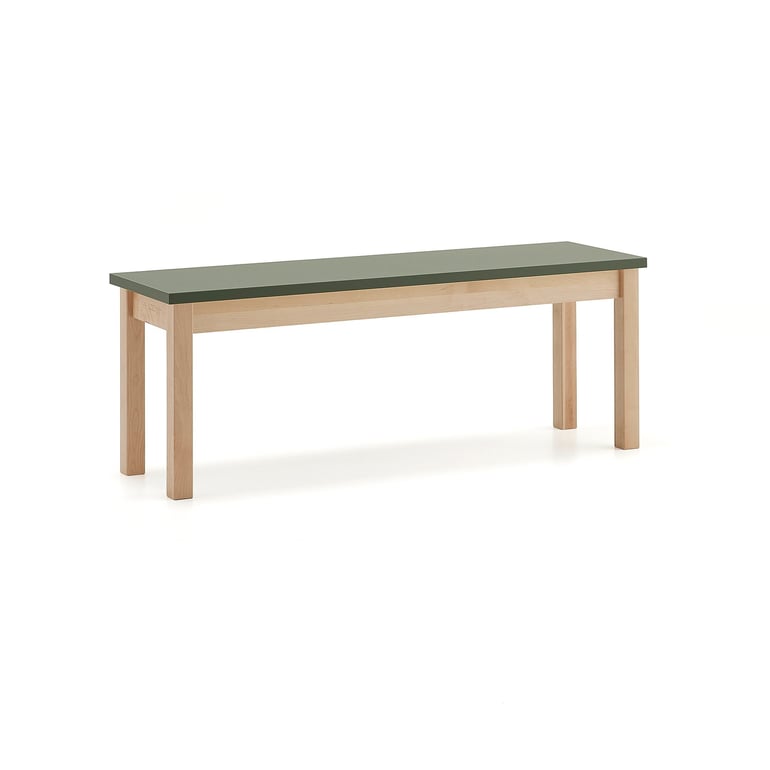 Ławka ZET, 1200x440 mm, ciemnozielony