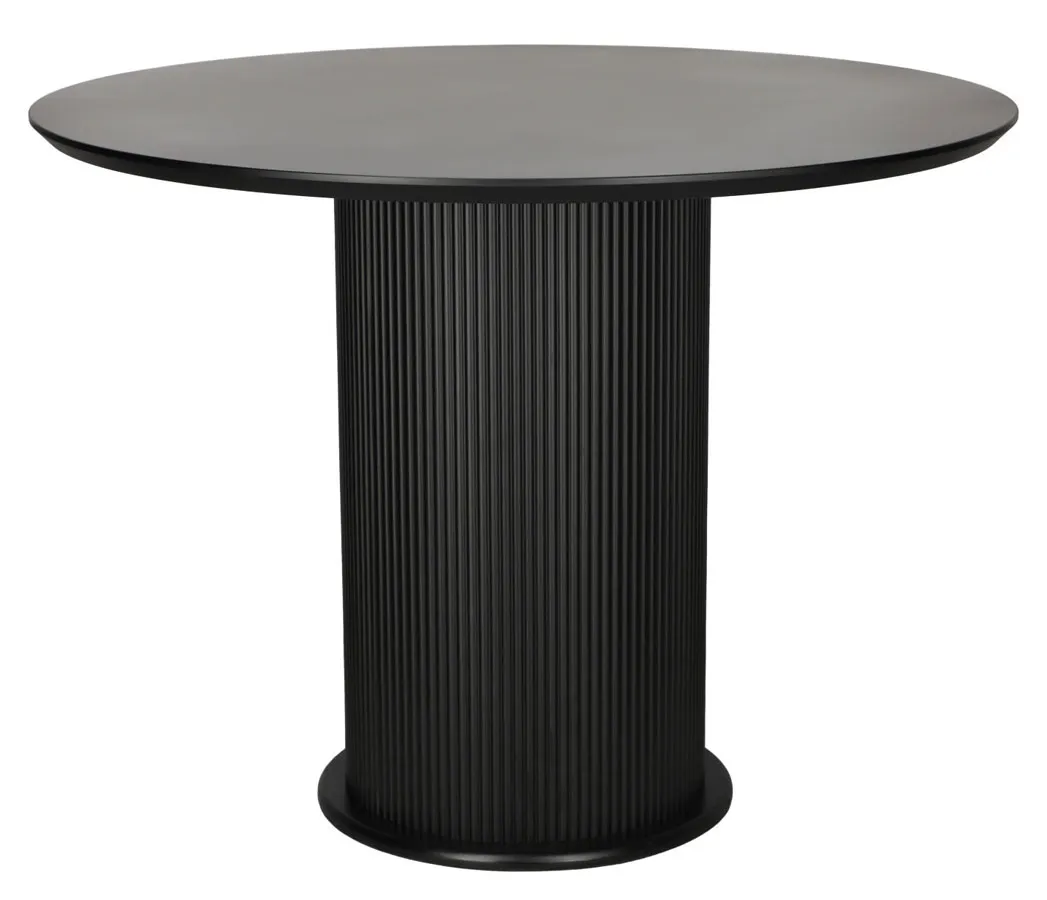 Czarny okrągły stół z lamelami L6-D99