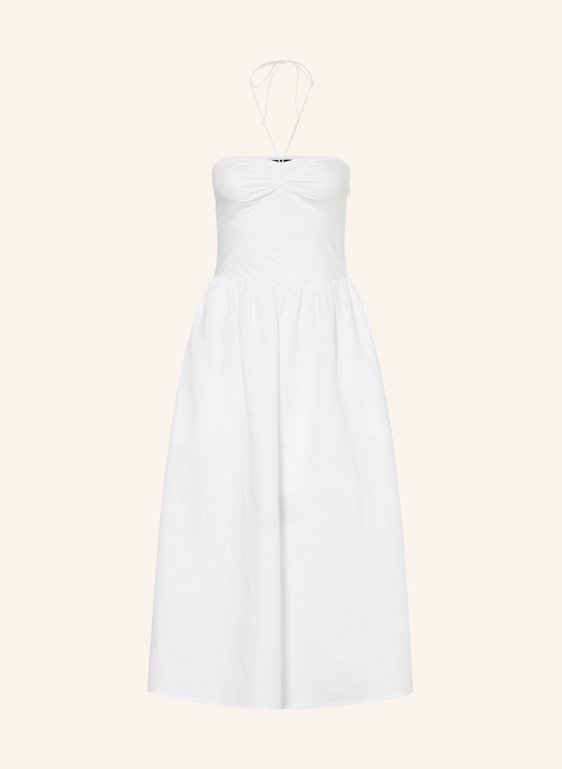 Armani Exchange Sukienka Z Dodatkiem Lnu weiss
