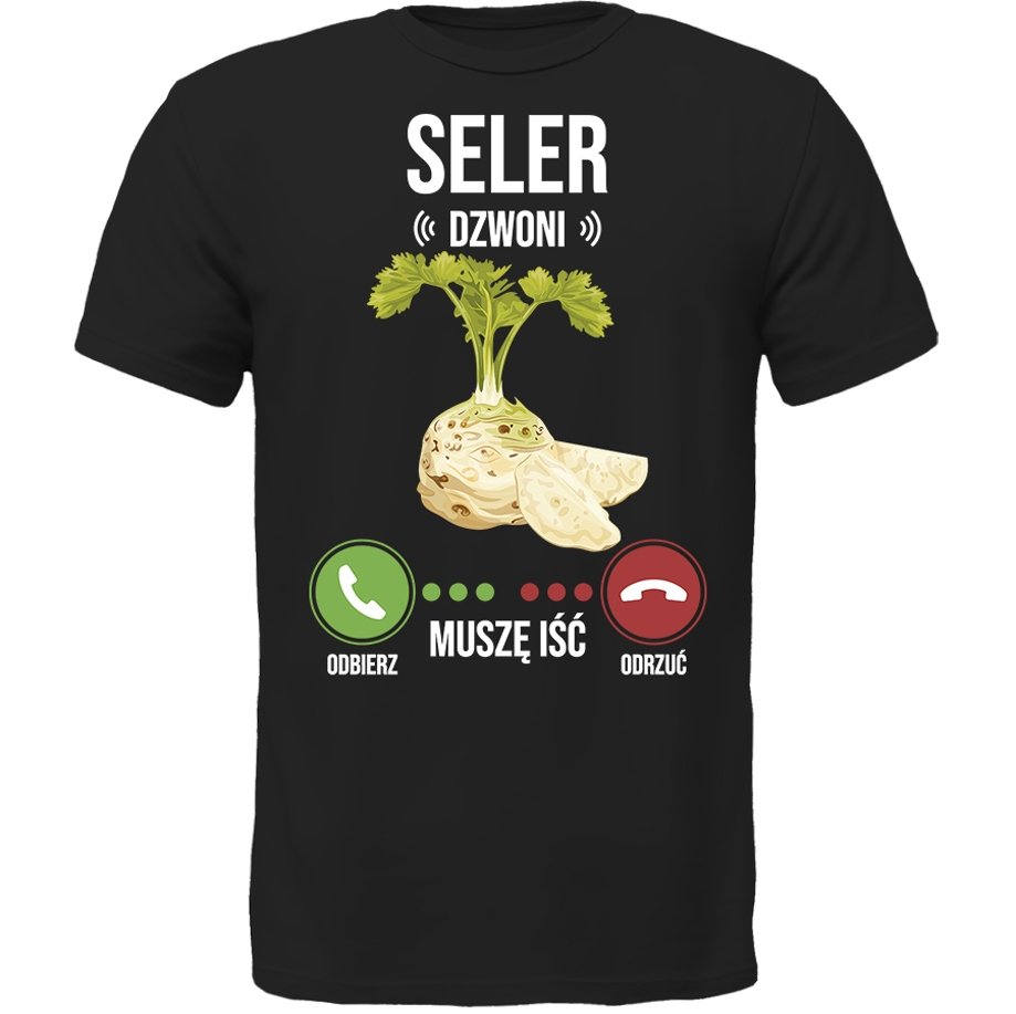 KOSZULKA SELER DZWONI MUSZĘ IŚĆ SUPER PREZENT
