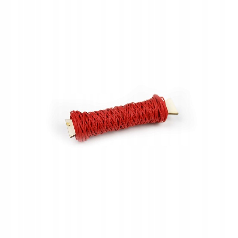 Nici Slam woskowane do szycia skóry - Czerwony / Rosso - 20m - 0,8 mm