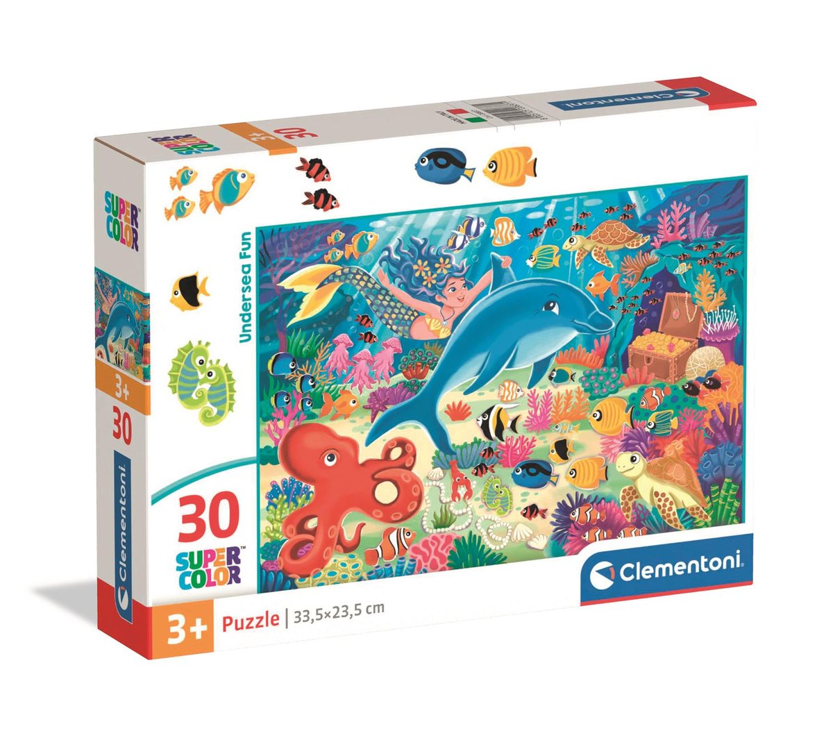 Clementoni, puzzle 30 super kolor undersea fun 20837