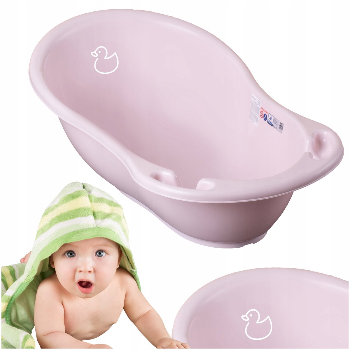 WANIENKA DLA DZIECKA TEGA BABY WANNA DUŻA SERIA KACZKA RÓŻOWA 102 cm