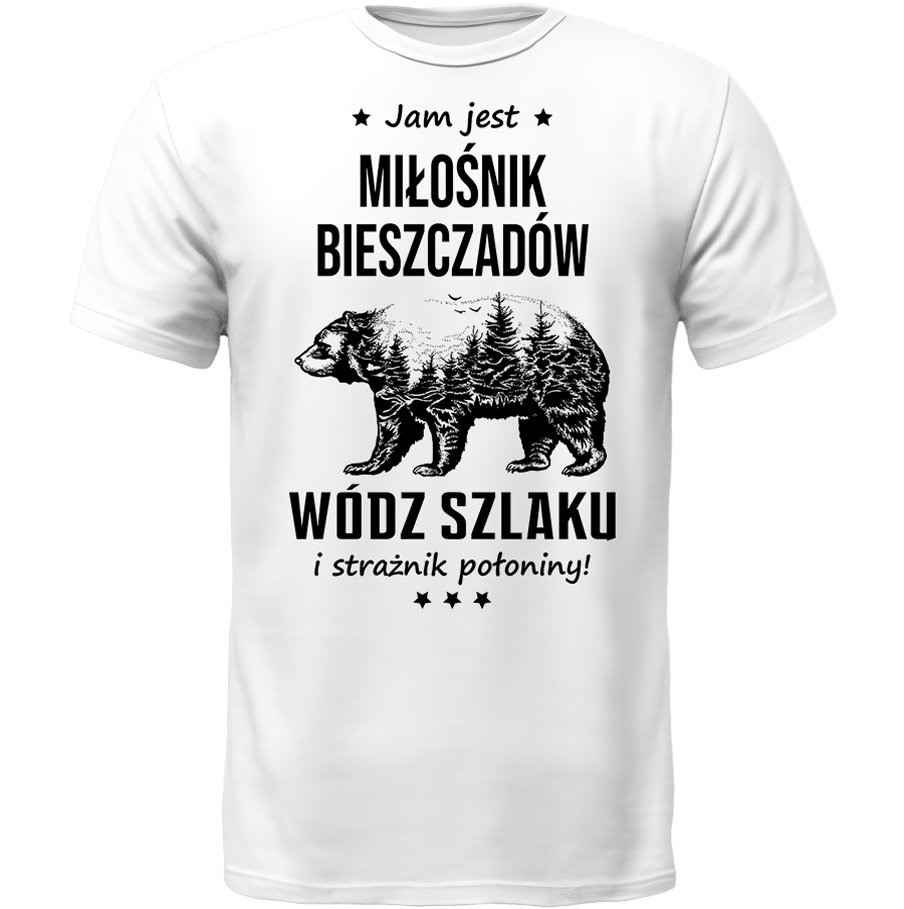 KOSZULKA JAM JEST BIESZCZADY WÓDZ PREZENT MIŁOŚNIK