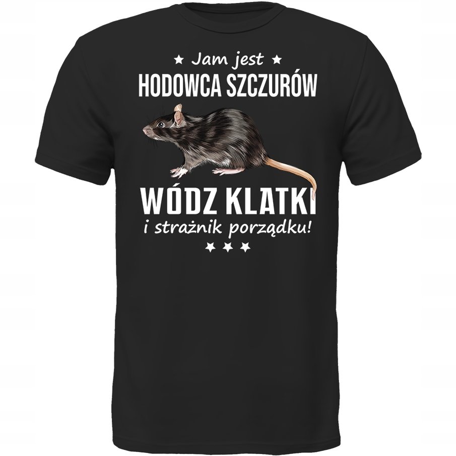 KOSZULKA JAM JEST SZCZURY WÓDZ PREZENT MIŁOŚNIK