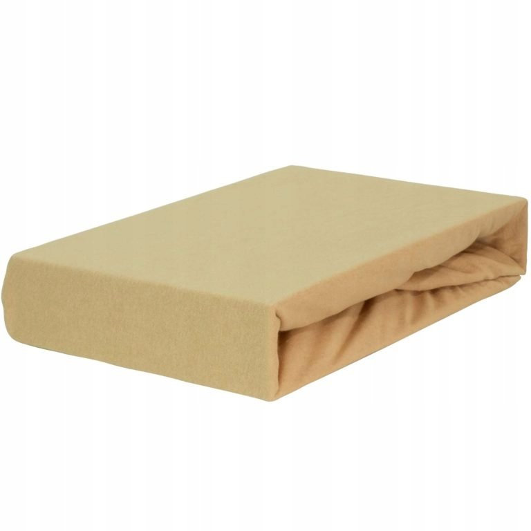 Prześcieradło Jersey 100% bawełna Produkt Polski 180 x 200 Beż