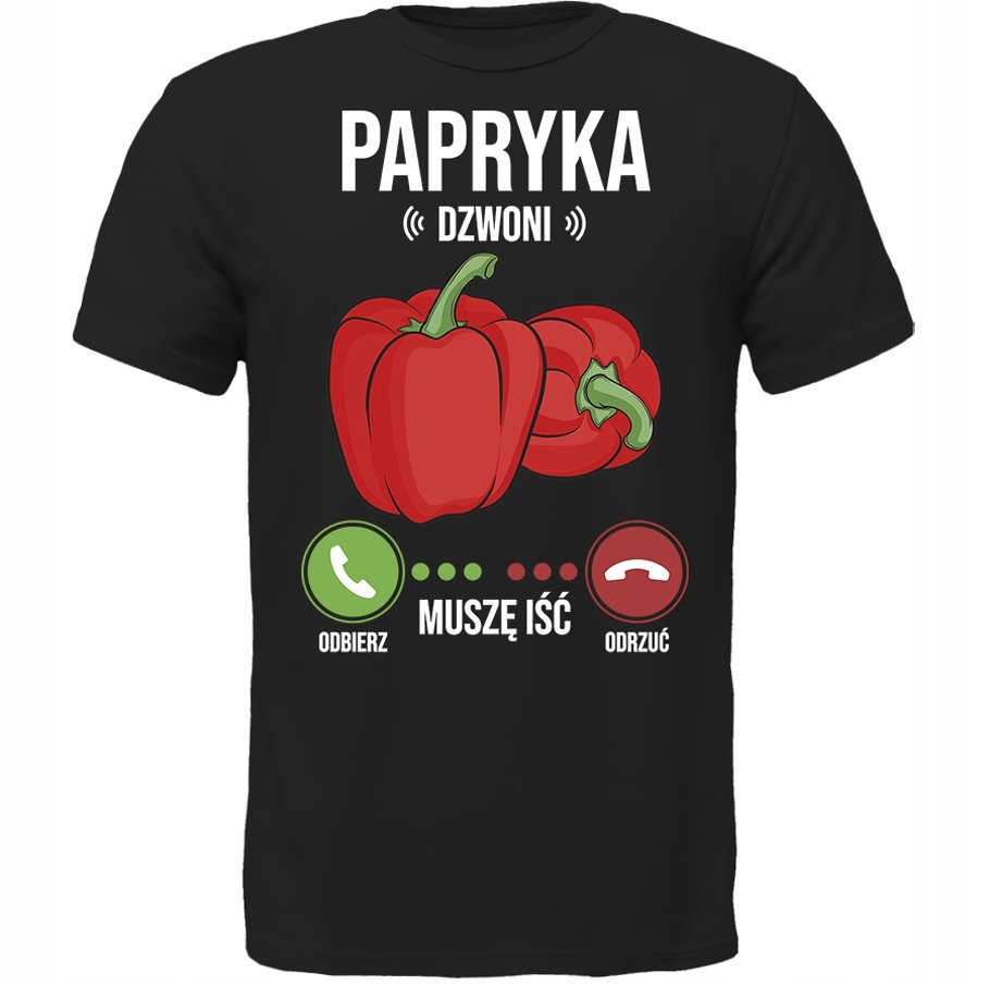 KOSZULKA PAPRYKA DZWONI MUSZĘ IŚĆ SUPER PREZENT