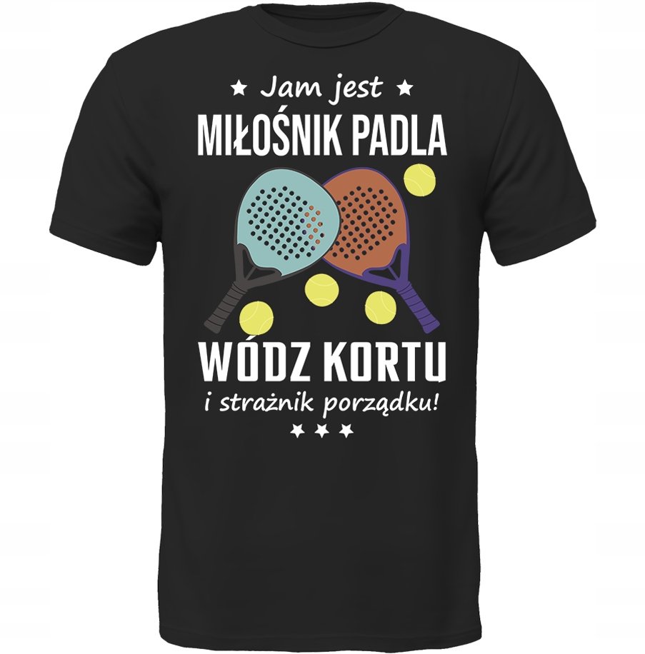 KOSZULKA JAM JEST PADEL WÓDZ PREZENT MIŁOŚNIK