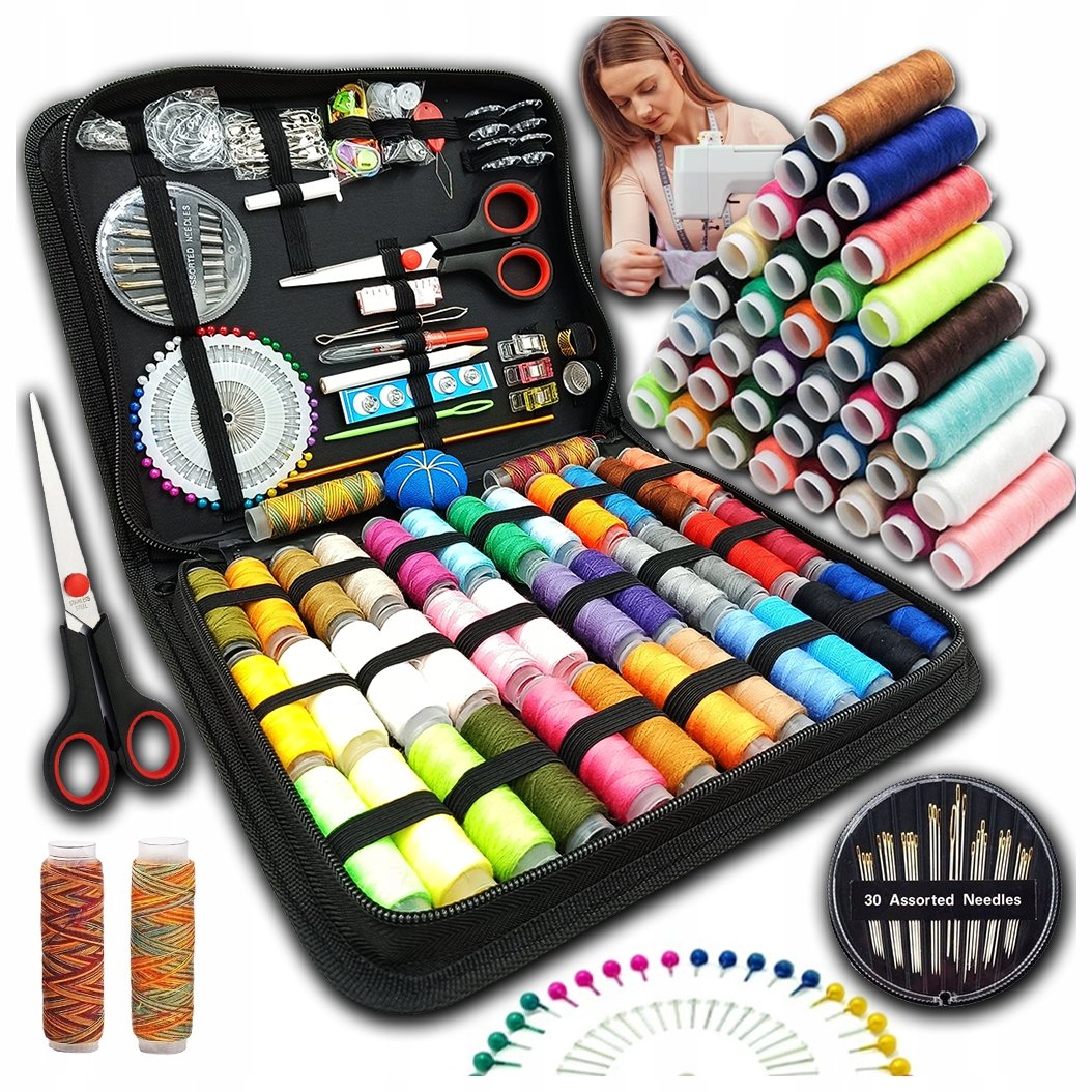 DUŻY ZESTAW KRAWIECKI XXL 226 EL NICI IGŁY ORGANIZER NA AKCESORIA DO SZYCIA