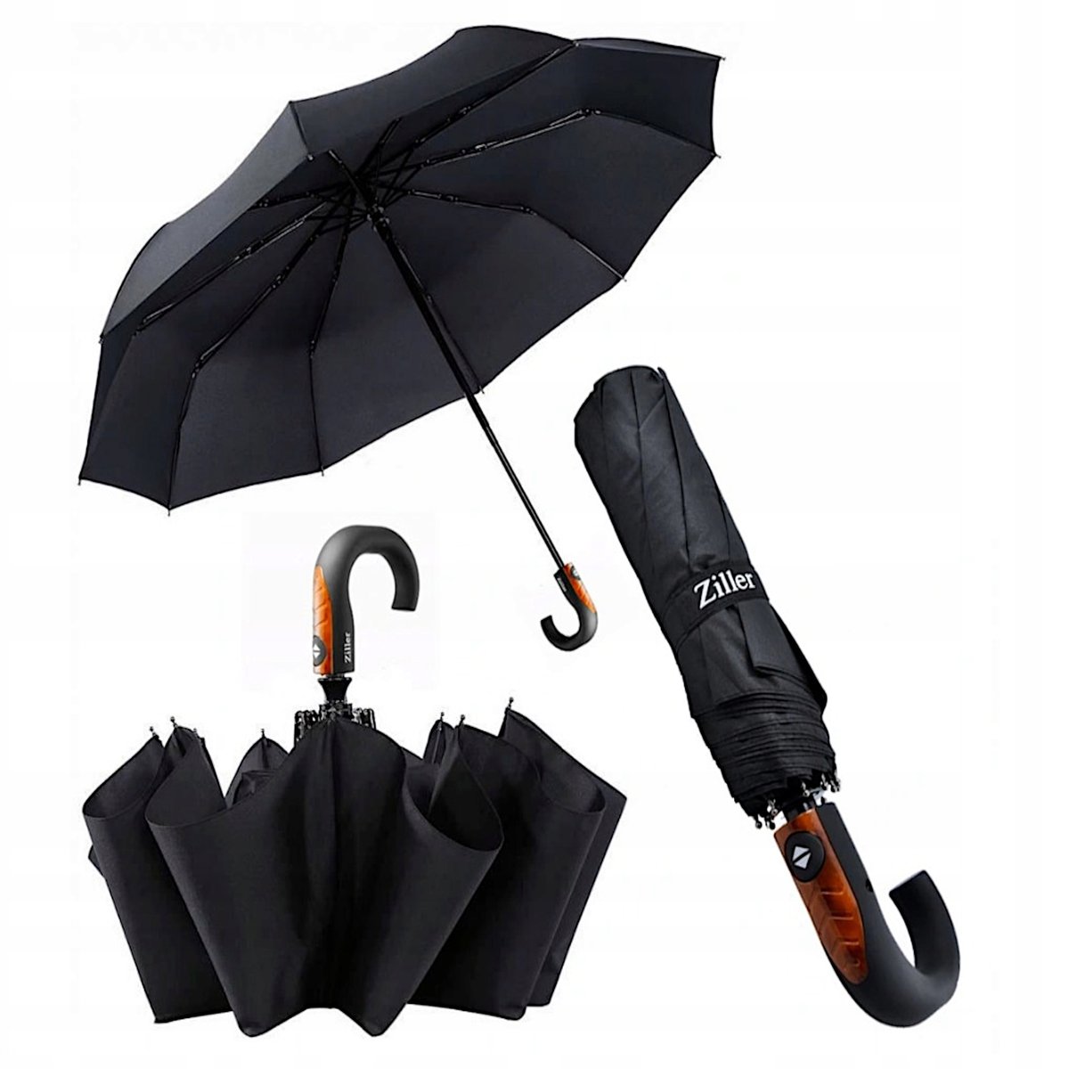 PARASOL DUŻY PARASOLKA SKŁADANA AUTOMATYCZNIE XXL WŁÓKNO + POKROWIEC