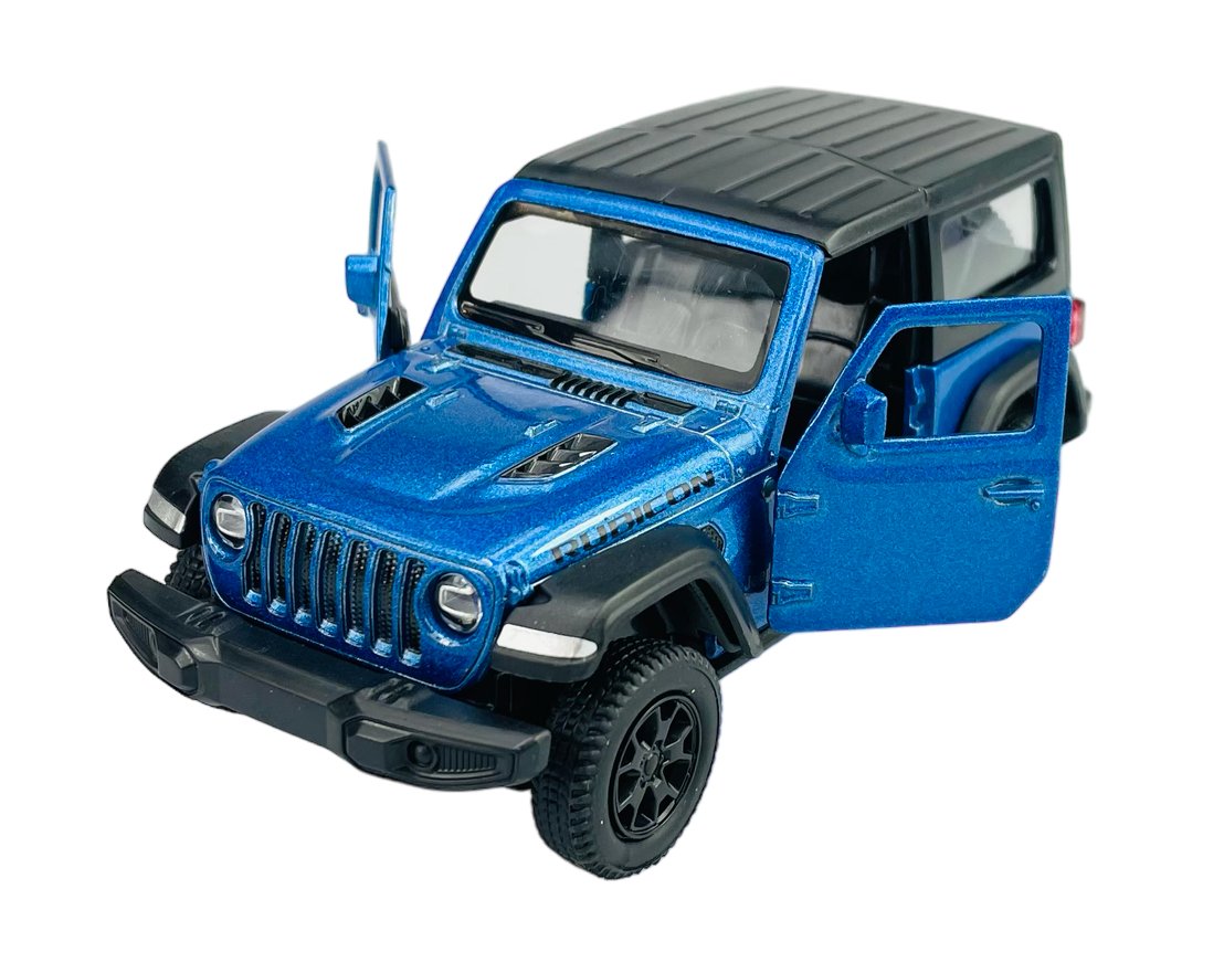 RMZ City JEEP WRANGLER RUBICON Z DACHEM NIEBIESKI 11cm
