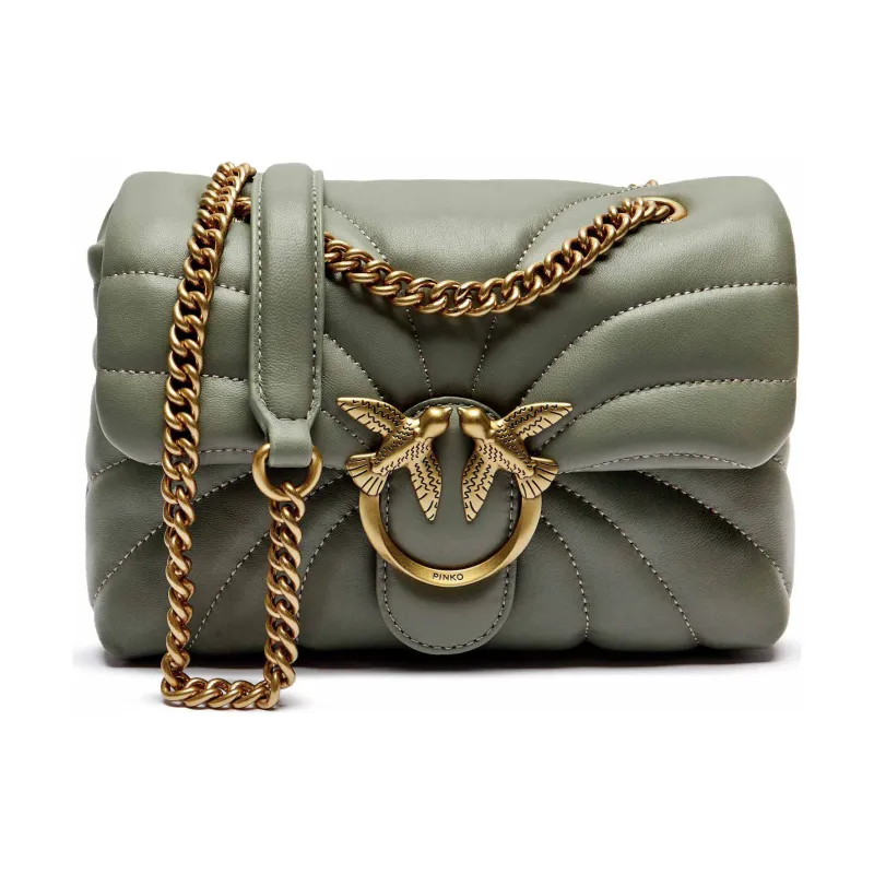 Pinko Skórzana torebka na ramię LOVE PUFF BUTTERFLY MINI