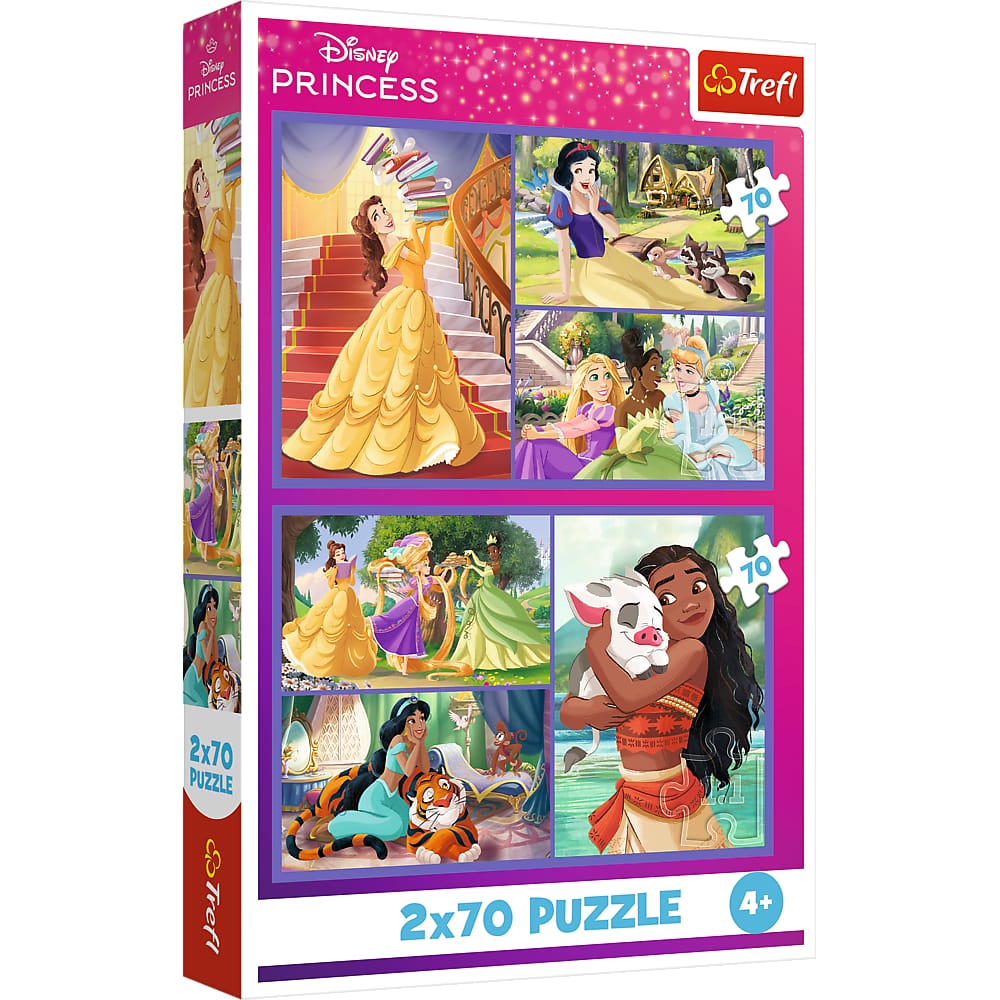 Puzzle - 2x70 - Bajkowe dni - Disney Princess 34440