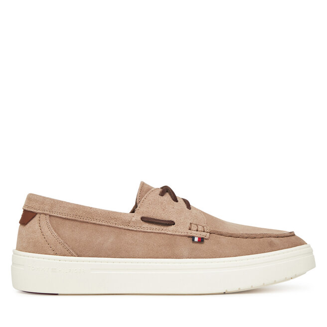 Półbuty Tommy Hilfiger Modern Light Hybrid Suede Boat S FM0FM05352 Brązowy