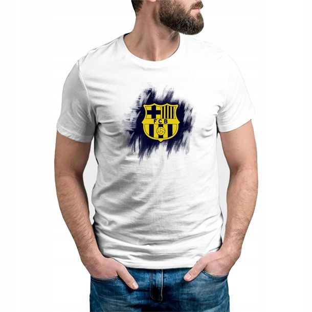 Koszulka Męska BIAŁA r. S FC BARCELONA 003