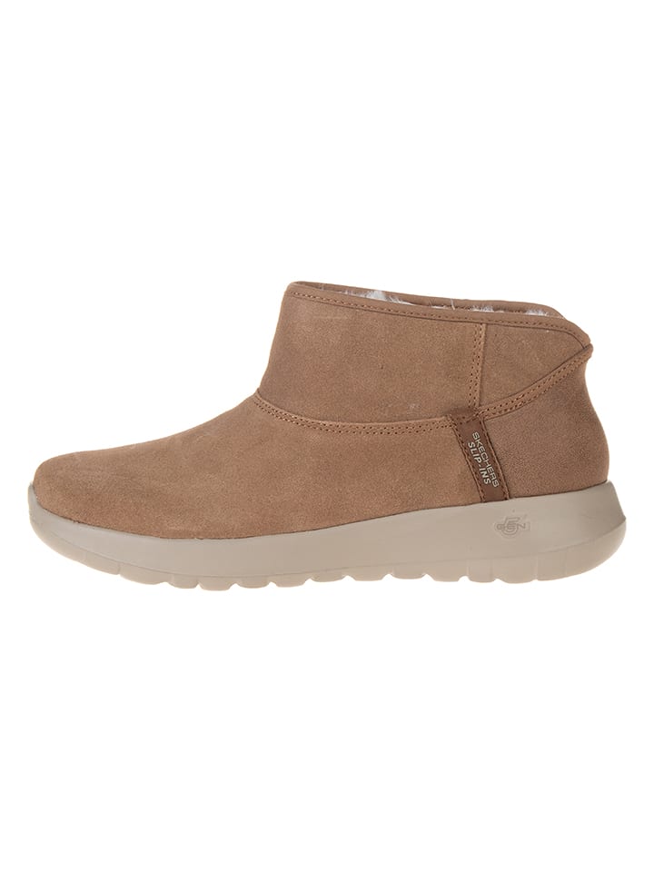 Skechers Skórzane botki 