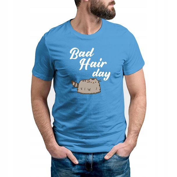 Koszulka Męska Royal Blue r. L NAPISY 05