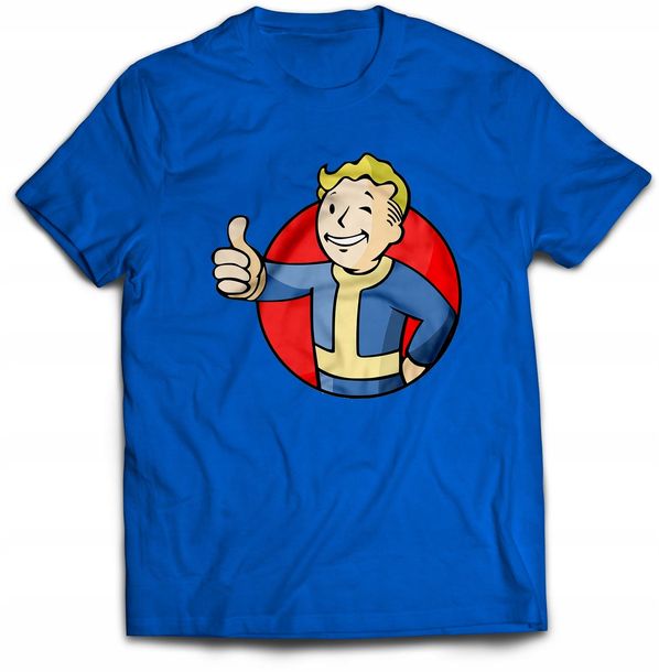 Koszulka męska FALLOUT-002 niebieska r.XL