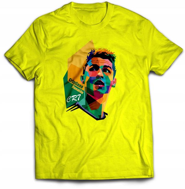 Koszulka męska CRISTIANO RONALDO-001 żółta r.XS