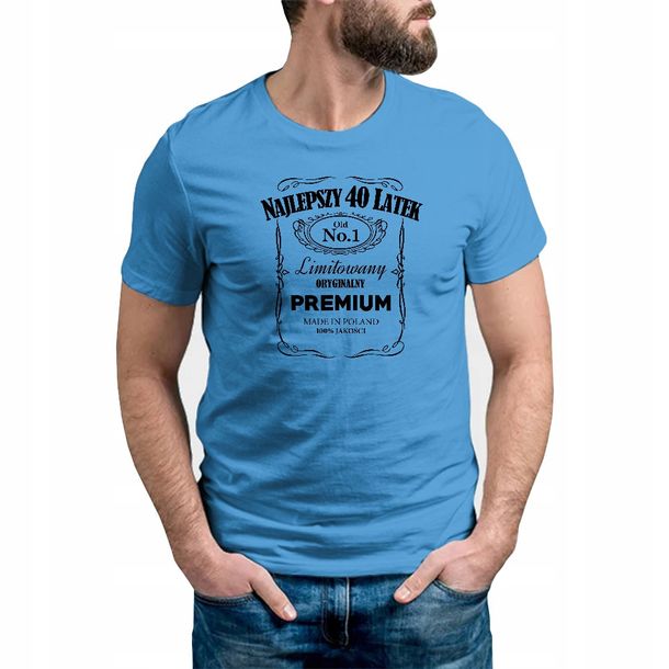 Koszulka Męska Royal Blue r. XL 40 URODZINY 01