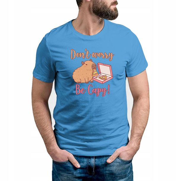 Koszulka Męska Royal Blue r. L NAPISY 04