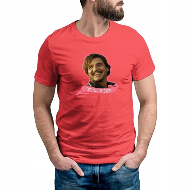 Koszulka Męska RED r. S PEDRO PASCAL 05
