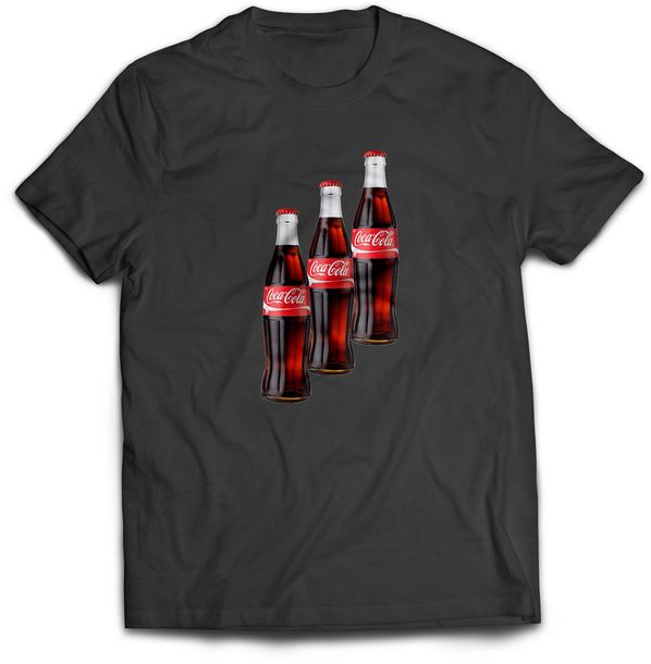 Koszulka męska COCA COLA-005 czarna r.L