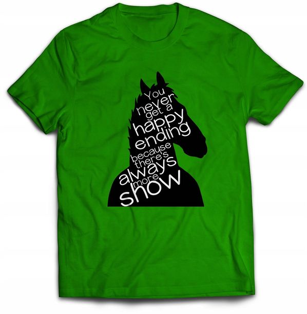 Koszulka męska BOJACK HORSEMAN-005 zielona r.XL